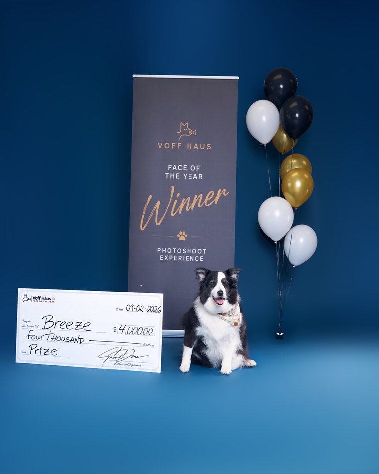 Breeze beside her $4,000 winner's cheque