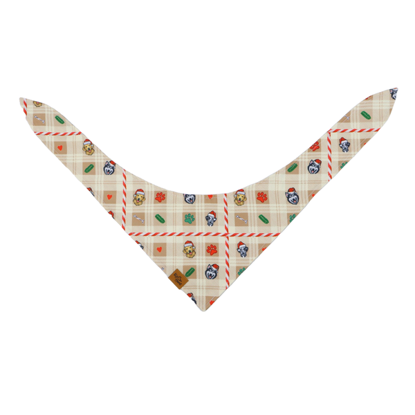 Candy Cane Tails Reversible Dog Bandana