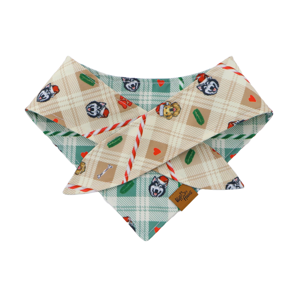 Candy Cane Tails Reversible Dog Bandana