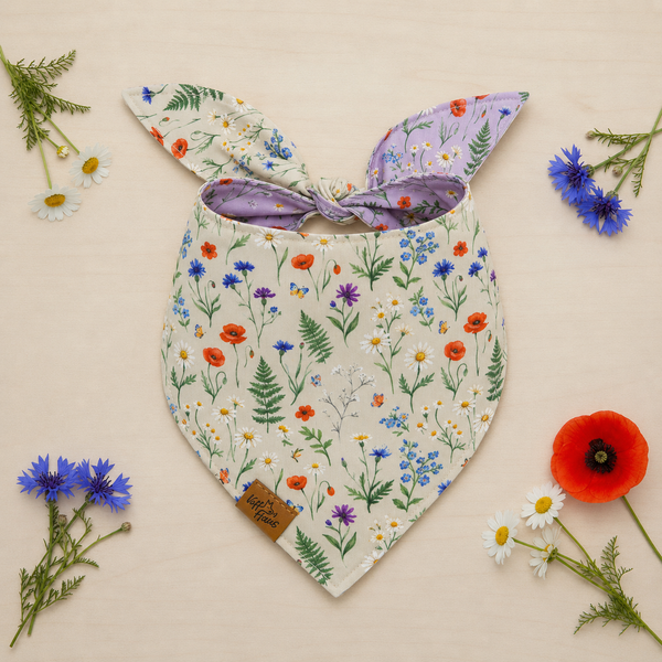 Wildflower Meadow Reversible Dog Bandana