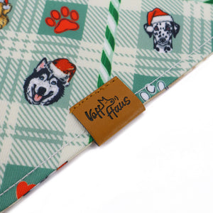 Candy Cane Tails Reversible Dog Bandana