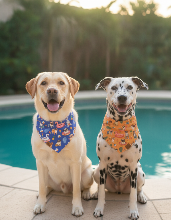 Pool Pawty Reversible Dog Bandana
